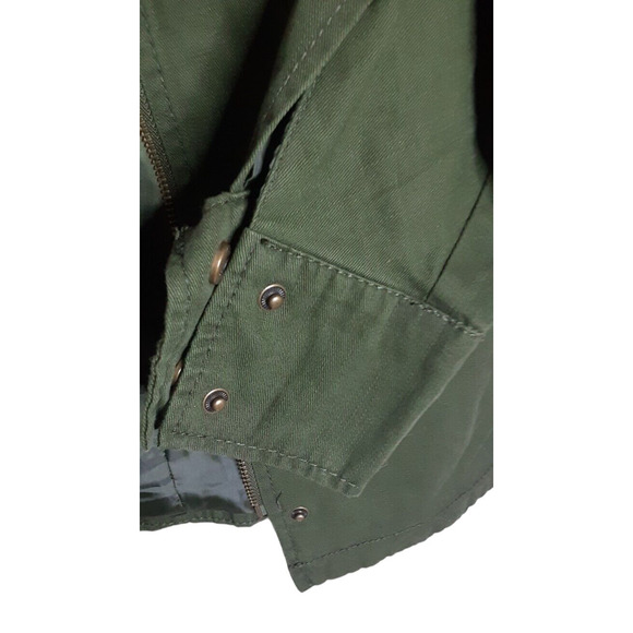 Womens Small Jacket Universal Thread Olive Green Utility Coat‎ Full Zip/Pockets - Picture 6 of 9